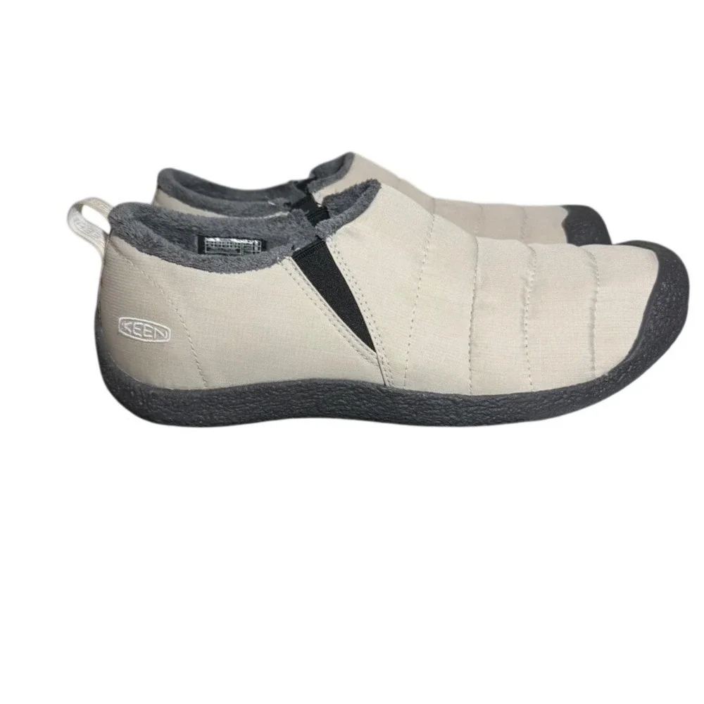 KEEN Howser II Mens 12 Quilted Slip On Loafers Safari Tan Fleece‎ Lined 1023972